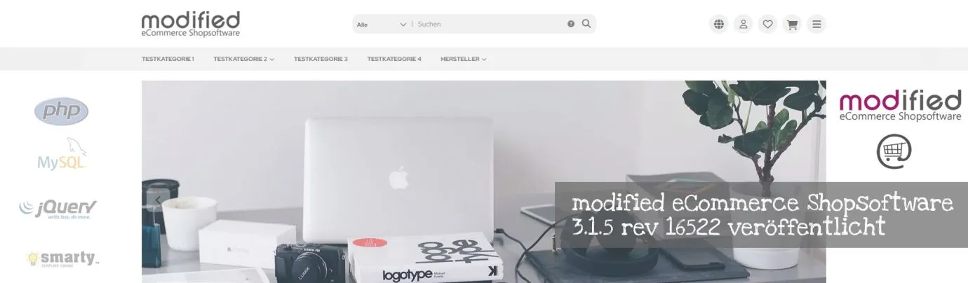 modified eCommerce Shopsoftware 3.1.5 rev 16522 veröffentlicht