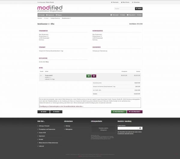 Modul zur Datenweitergabe an Versanddienstleister nach DSGVO