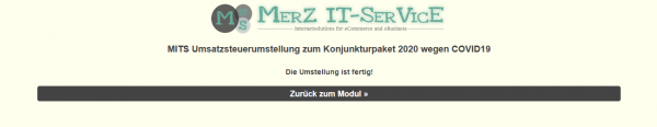 MITS Umsatzsteuerumstellung zum Konjunkturpaket 2020 wegen COVID19