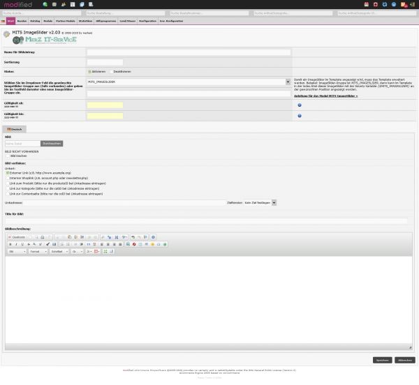 MITS ImageSlider für modified eCommerce Shopsoftware by Hetfield