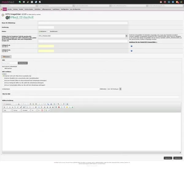 MITS ImageSlider für modified eCommerce Shopsoftware by Hetfield
