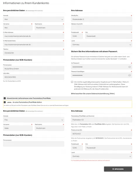 MITS Different Standard Adresses