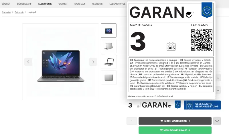 MITS EU Gewährleistung & GARAN Pro