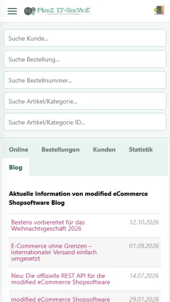 MITS Responsive Admin für die modified eCommerce Shopsoftware