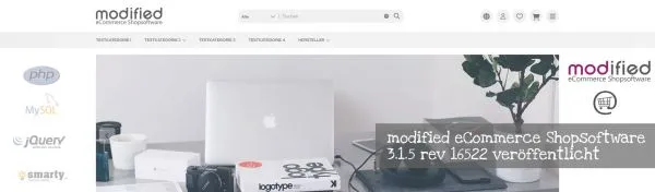 modified eCommerce Shopsoftware 3.1.5 rev 16522 veröffentlicht
