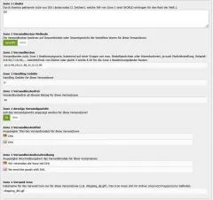 Auf diesem Bild sehen sie die möglichen Einstellmöglichkeiten für jede Zone.