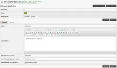 Die Eingabemaske für eine FAQ-Kategorie