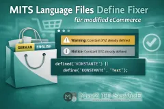 MITS Language Files Define Fixer für modified eCommerce Shopsoftware