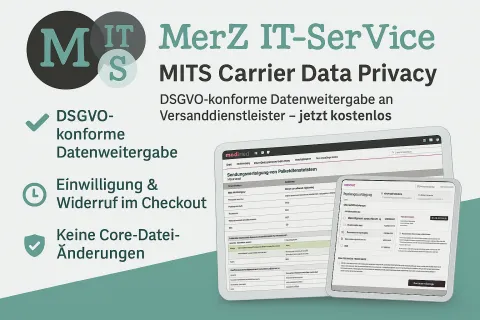 Modul zur Datenweitergabe an Versanddienstleister nach DSGVO