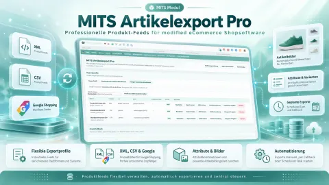 MITS Artikelexport Pro – Google Shopping & Produktfeeds MITS Artikelexport Pro – Google Shopping & Produktfeeds