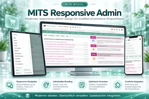 MITS Responsive Admin für die modified eCommerce Shopsoftware MITS Responsive Admin für die modified eCommerce Shopsoftware