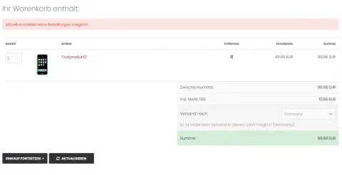 MITS Disable Checkout