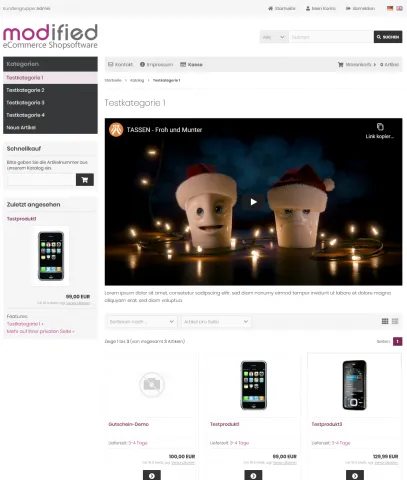 MITS Embedded Videos (YouTube/Vimeo für Produkte und Kategorien)