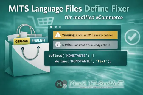 MITS Language Files Define Fixer für modified eCommerce Shopsoftware