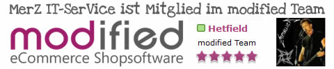 MerZ IT-SerVice ist als Hetfield ein Teammitglied bei modified eCommerce Shopsoftware